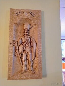 rezbár,obraz,Janosik,chata chalupa