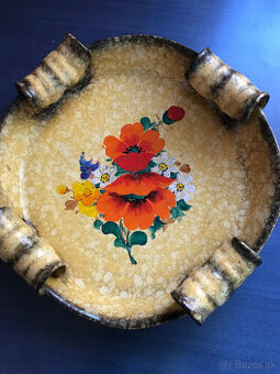 Dekoratívna misa s florálnym motívom ručne malovaný vzor - 1