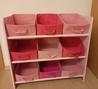 Dievčenský úložný regál