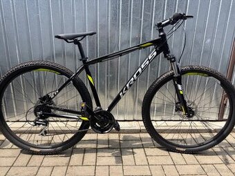 Horský pánsky bicykel Kross Hexagon 5.0, Black Lime Grey