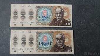 10 Kčs 1986, séria J (36 - 70)