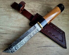 samurajský Damaškový nôž TANTO 27,5 cm handmade _2