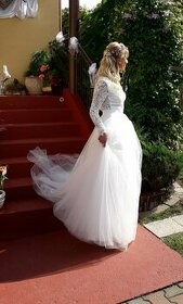 Predám nádherné romantické svadobné šaty - 1