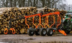 SKLADEM Vyvažací vlek,vývozka MTM 11T s rukou 7,1m Estonsko