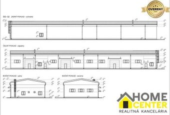 PREDAJ : skladov s kanceláriami, 382 m², 261 m²,125 m², Komá