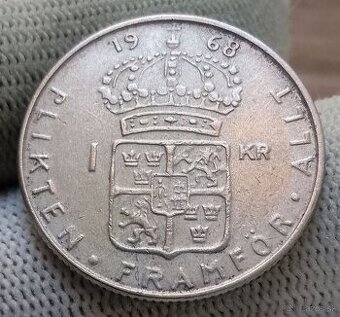 Strieborné mince Švédska.