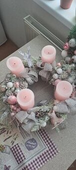 Adventný veniec vianocne ozdoby na stromcekveniec na dvere, - 1