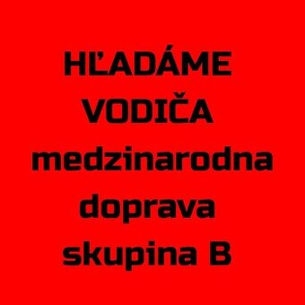 Vodič medzinárodnej dopravy – sk. B