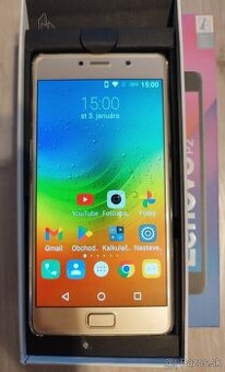 LENOVO P2 Gold / zlatý, 4/32 GB, Dual Sim, 8-jadro, ako nový