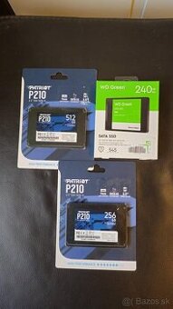 SSD 512GB, 256GB, 240GB (nové)