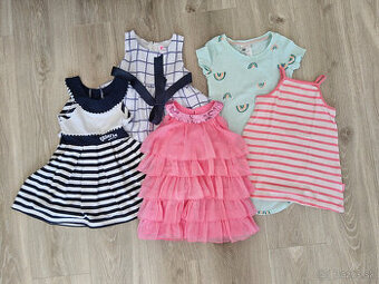 5x letné šaty + 2x zadarmo, veľ. 86-92