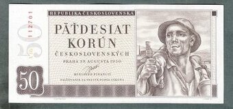 taré bankovky 50 kčs 1950 pěkný stav