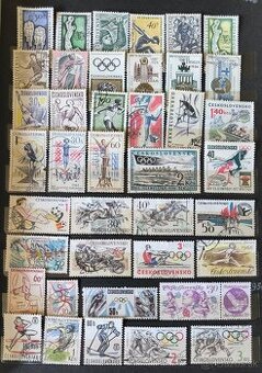 Poštové známky Československo - šport