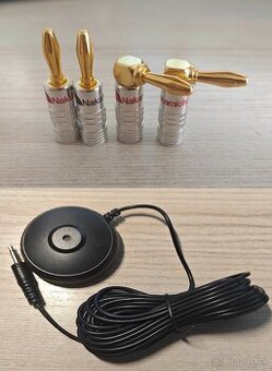 Repro banániky Nakamichi a kalibračný mikrofon nové