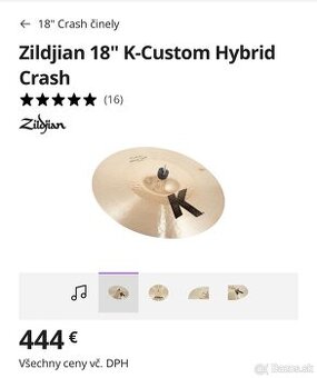 K-Zildjian hybrid 18”crash