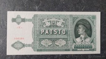 500 Ks 1941, stav N (UNC)