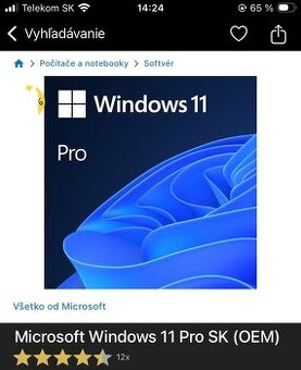 Windows 11 PRO SK (OEM) - licencia