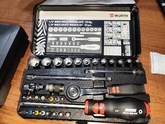 Sada gola multiprofilových kľúčov 1/4" 33ks ,zebra kvality