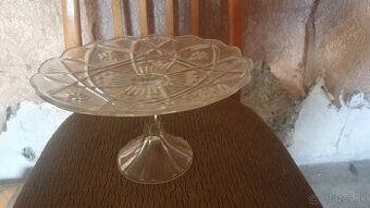 Retro sklenený podstavec na ovocie