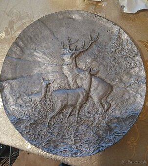 Dekoračný tanier Jeleň s  laňami