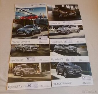 HYUNDAI - mix prospektů – 8 kusů