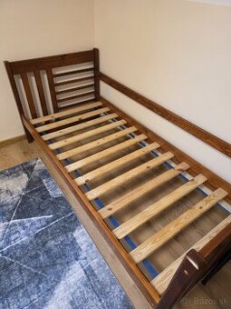 Postel s roštom z masívu 180×80