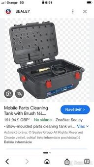 Sealey mobilná umývačka dielov - 1