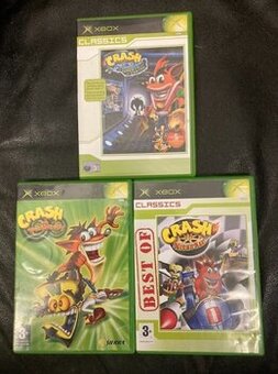 Predam 3 hry Crash Bandicoot na xbox a xbox 360