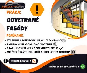 🔧 HĽADÁME PRACOVNÍKOV NA ODVETRANÉ FASÁDY – AACHEN (NEMECKO