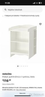 Prebaľovací pult IKEA