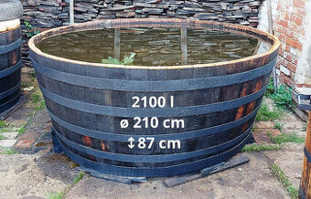 Dřevěné sudy a kádě od 100l - 2100l na vodu atd.