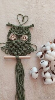 macrame sova zelená
