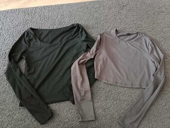 Dievčenské tričká dlhý rukáv 2x