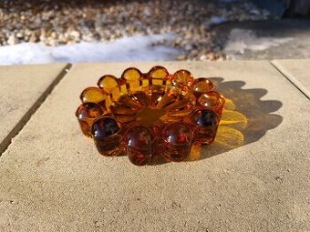 starožitný popolník hutné sklo J.Brabec, UNION