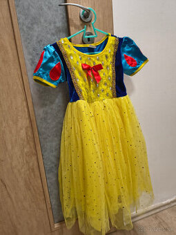 Kostým na karneval - šaty Snehulienka, vel. 116-125 cm