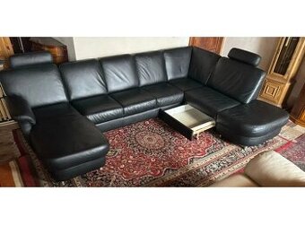Moderní kožená sedací souprava ve tvaru "U", 3275