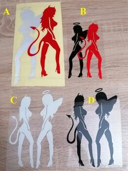 Nálepka na auto  - Angel Devil