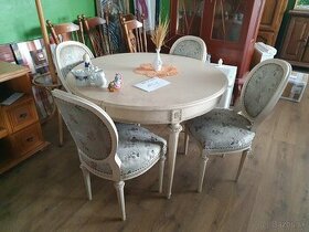Predám krásny rustikálny stôl + 4 stoličky - 1