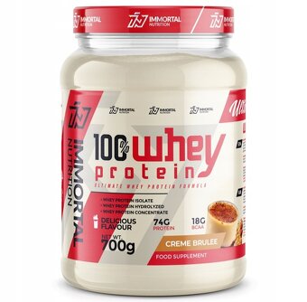WPI Izolat + WPH hydrolyzat IMMORTAL 100 % WHEY PROTEIN 700g