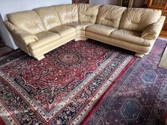 Rohová kožená sedací souprava, 3245