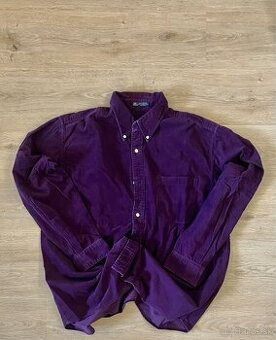 Vintage fialová manchestrová košeľa 90s unisex