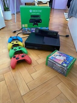Xbox One 500GB so senzorom Kinect + 4x ovládač + hry
