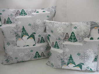 Vianočná obliečka so škriatkom,v zelenom,dve veľkosti - 1