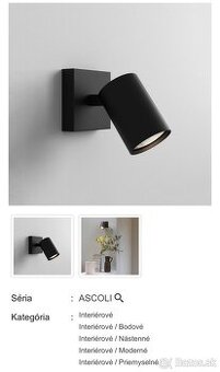 interiérova lampa Astro ascoli čierna