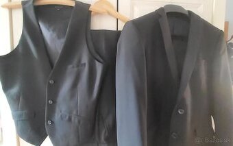 Oblek 3 dielny cierny v. S-M