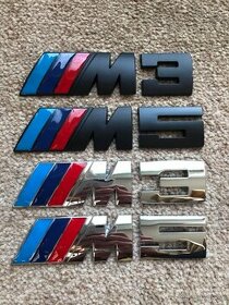 BMW nápisy ///M3, ///M5 - strieborné / matné čierne - 1