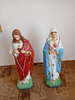 Starožitnosti, veľké keramické sochy svätých