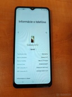 Samsung A12 čierny, ako nový, 64GB