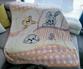 Kvalitna tepla hruba odlahcena spanielska deka 110x135cm