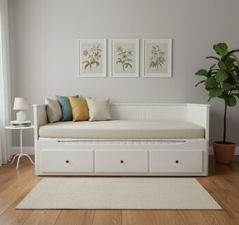 Rozkladacia posteľ Ikea Hemnes 80x200cm s matracmi